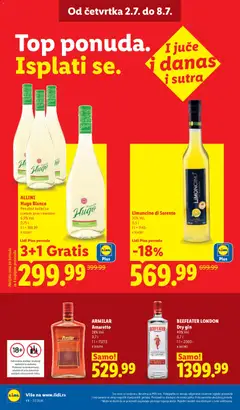 Lidl katalog - pregled Lidl kataloga - važi od 02.07.2026 | Strana: 32 | Proizvode: Dry gin, Gin, Pica, Hugo