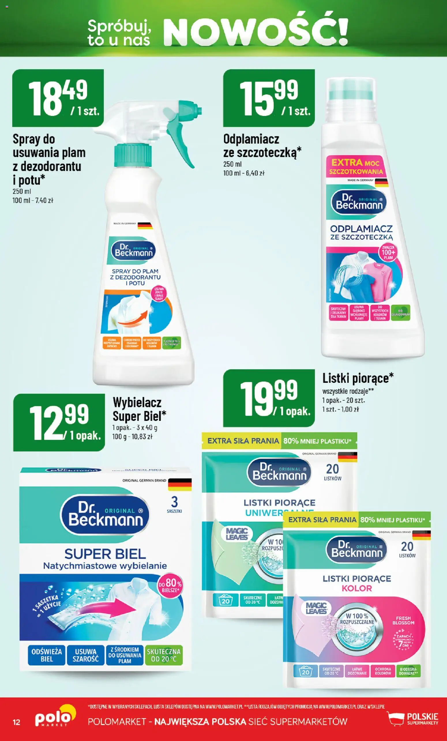 Nowa POLOmarket gazetka od jutra 08.10.2026 | Strona: 12 | Produkty: Zapach, Saszetki, Odplamiacz