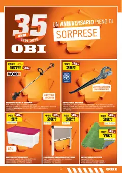 Anteprima del volantino OBI volantino valido a partire dal 10/06/2026 | Pagina: 3 | Prodotti: Decespugliatore, Alluminio, Batteria, Batterie