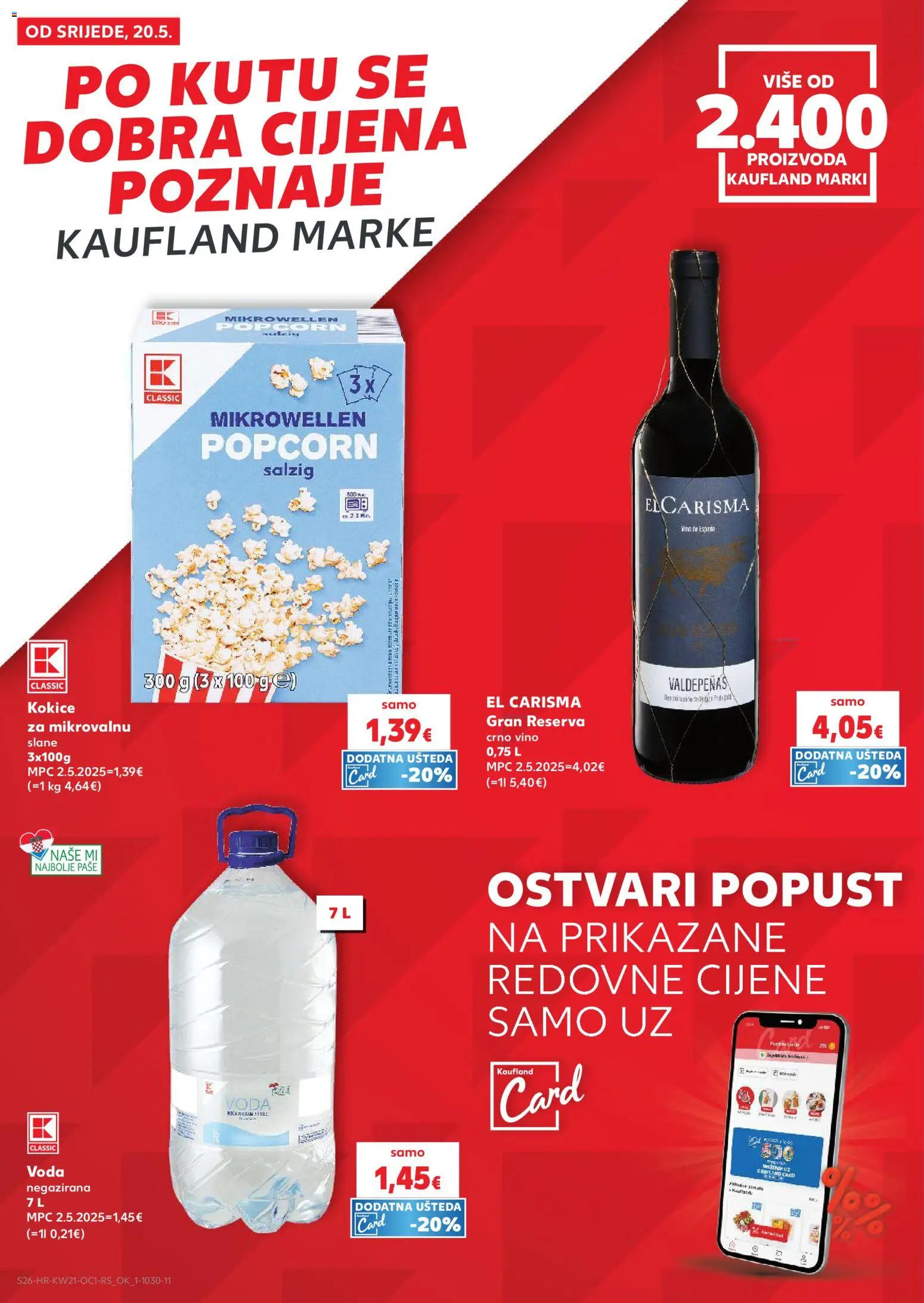 Kaufland katalog | vrijedi od 20.05.2026 | Stranica: 26 | Proizvodi: Vino, Crno vino, Kokice, Voda