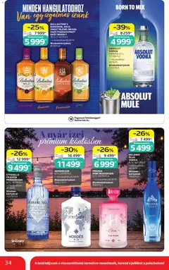 Auchan akciós újság - amely érvényes a következő dátumtól: 04.06.2026 | Oldal: 34 | Termékek: Ananász, Gin, Vodka, Whisky