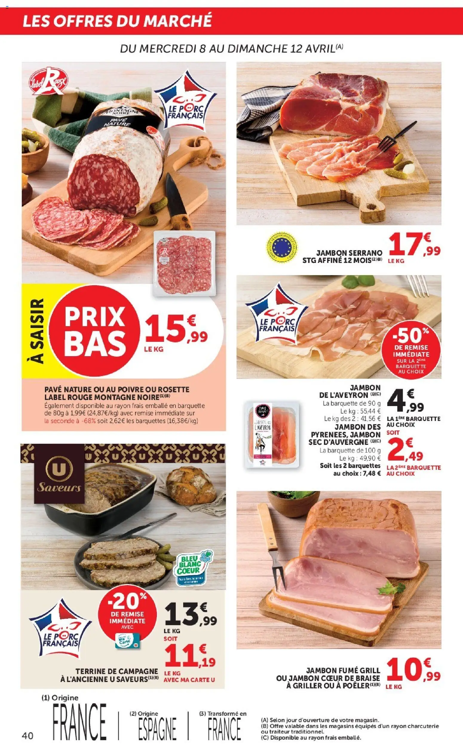 {H1} | Page: 40 | Produits: Grill, Jambon serrano, Jambon, Porc