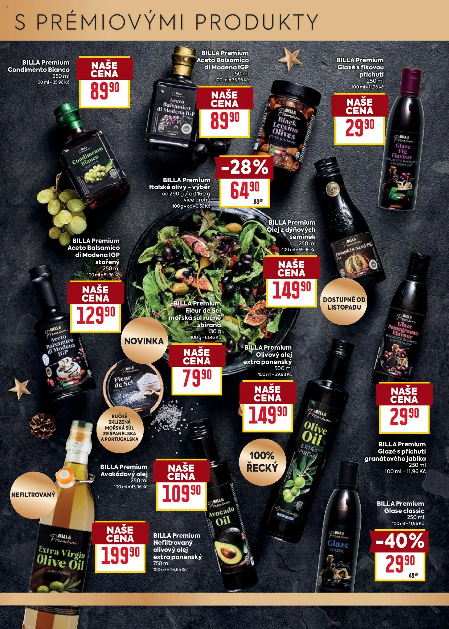 Billa leták - Billa Premium od 21.10.2026 | Strana: 15 | Produkty: Jablka, Balsamico, Olivy, Sůl
