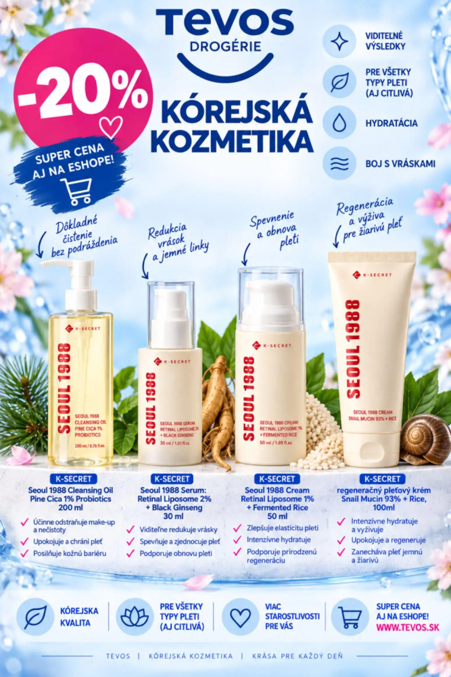 Nové TEVOS drogérie akcie – leták je platný od 15.10.2026 | Strana: 2 | Produkty: Krém