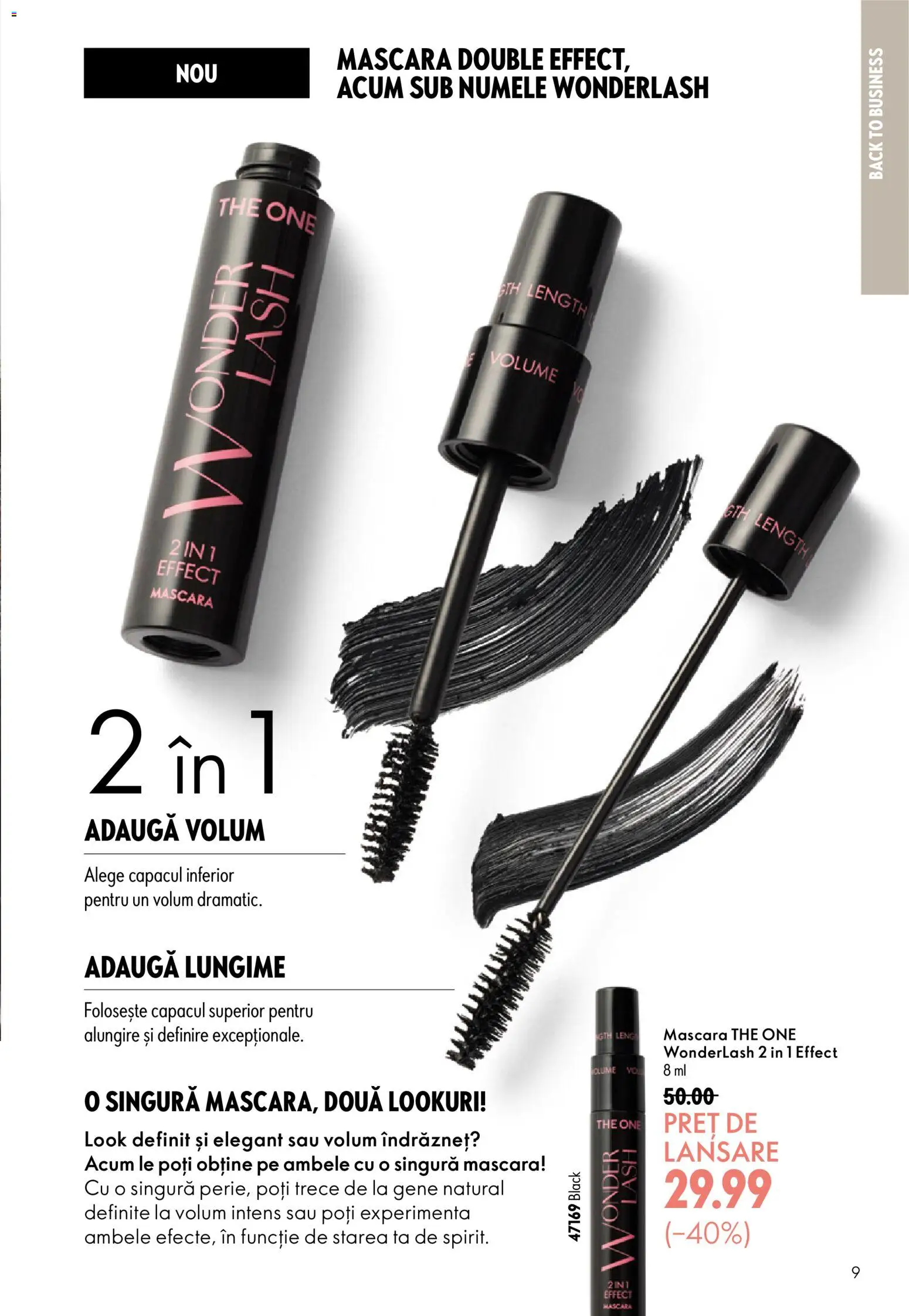 Noul catalog Oriflame – valabil de la 19.08.2026 | Pagină: 9 | Produse: Mascara, Black