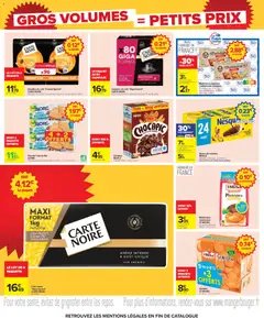 Carrefour - Prévisualisation de Capsules de café "Giga Format", Capsules de café CARTE NOIRE Espresso Intense n°9 ou Espresso Classique n°7, par 80, 440 g. valide à partir de 20/08/2026 | Page: 10 | Produits: Madeleines, Cookies, Bjorg, Capsules de café