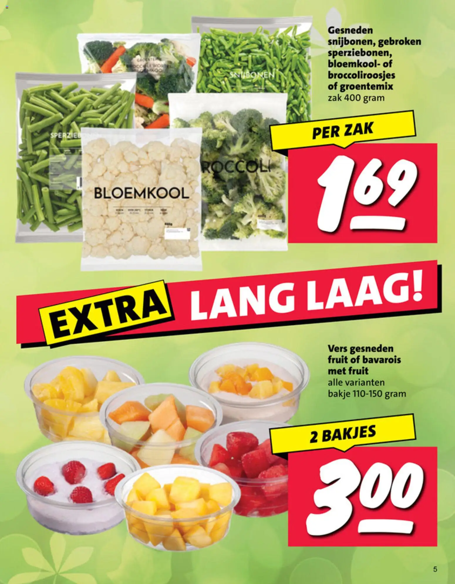 {H1} | Pagina: 5 | Producten: Bloemkool, Zak, Fruit, Brownie