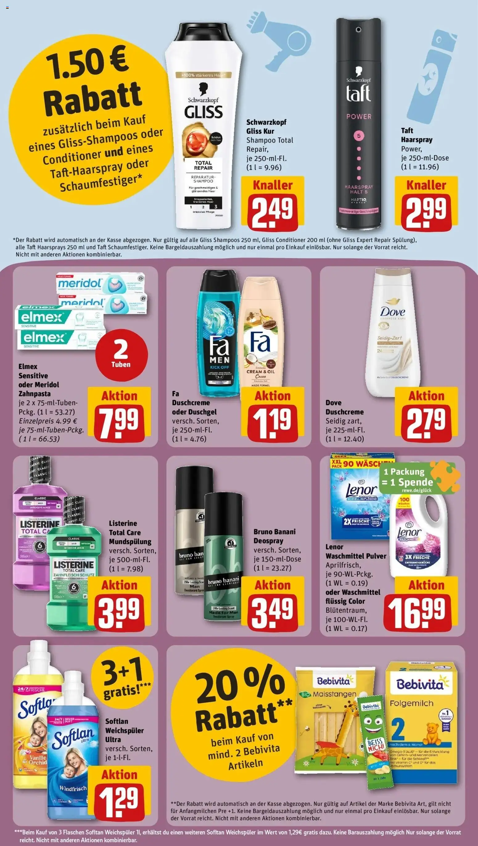 REWE Prospekt ab 05.10.2026 zum Blättern » Angebote | Seite: 26 | Produkte: Haarspray, Vanille, Duschgel, Deodorant