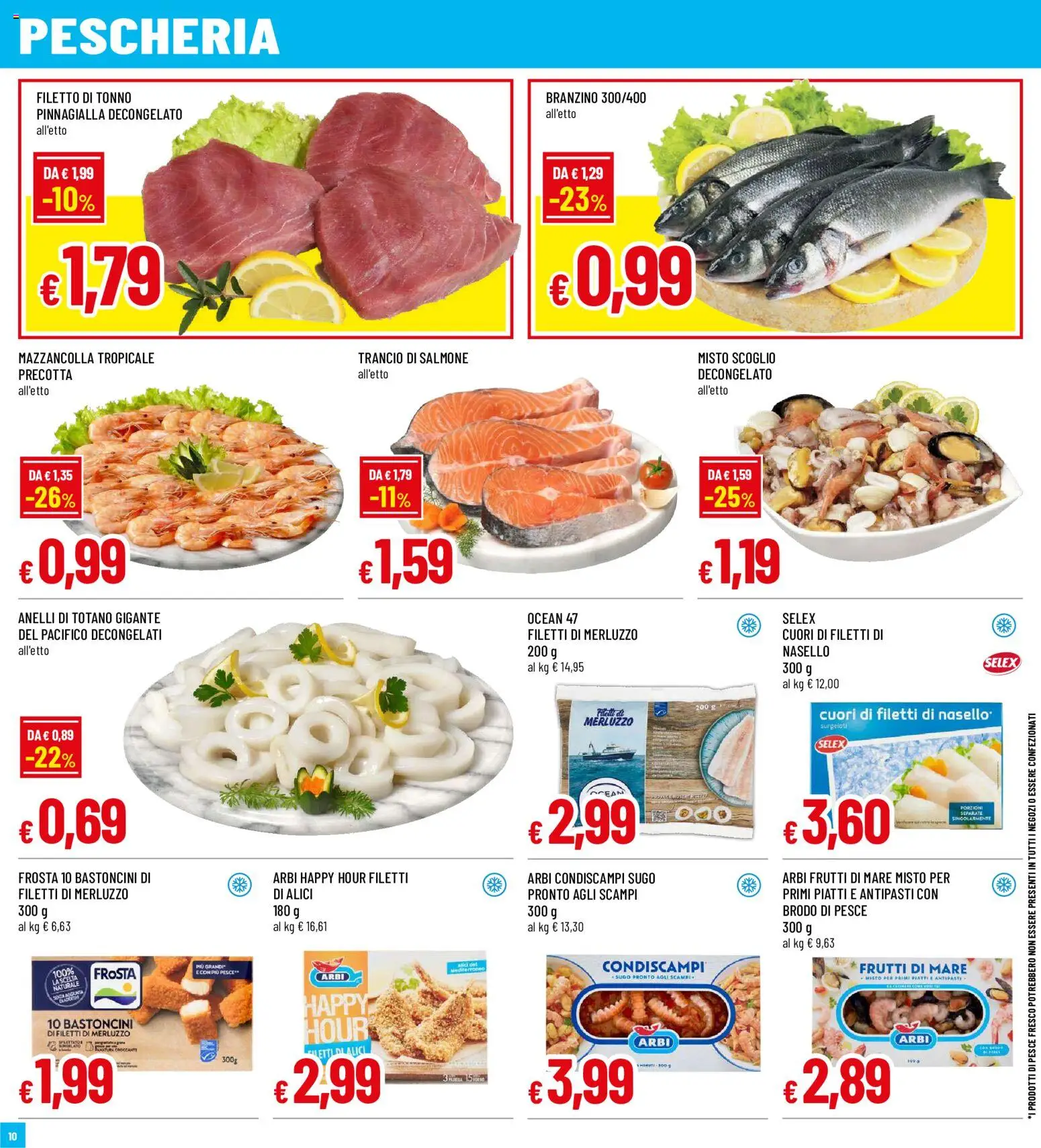 Volantino Famila del 29/10/2026 | Pagina: 10 | Prodotti: Pesce, Merluzzo, Filetto, Totano