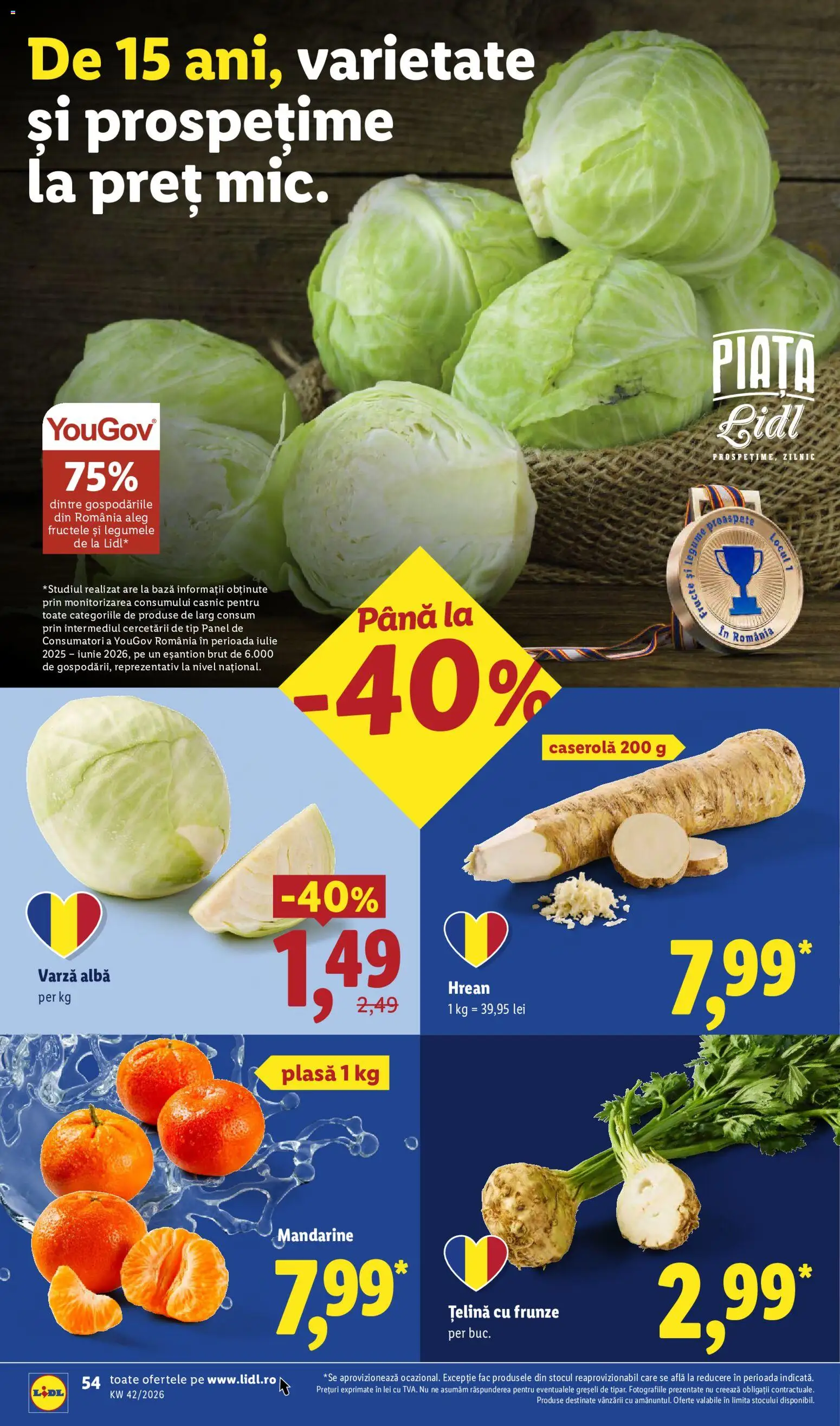 Noul catalog Lidl – valabil de la 12.10.2026 | Pagină: 54 | Produse: Varză, Alba, Țelină, Tip