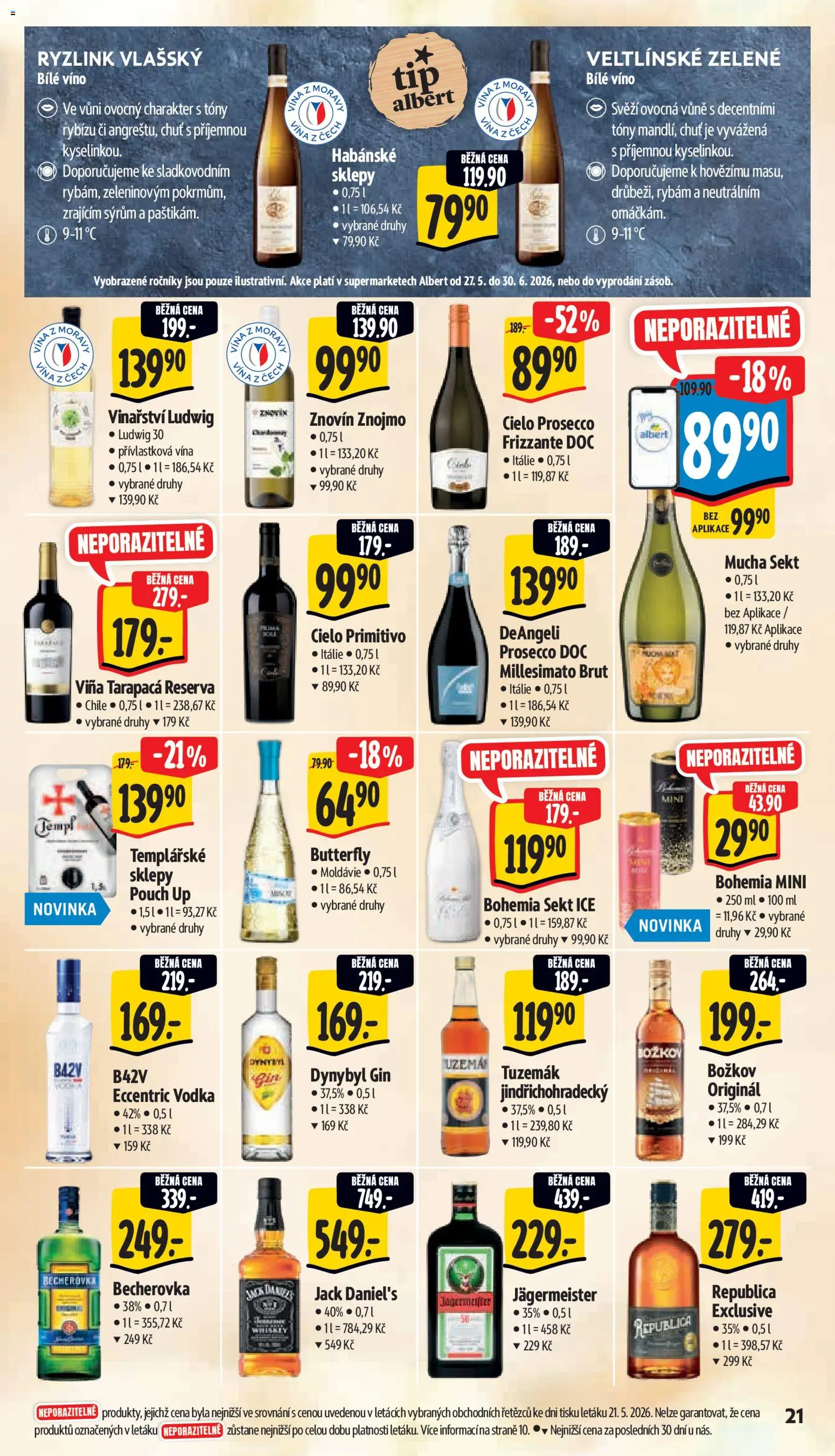 Albert leták - Supermarket od 27.05.2026 | Strana: 31 | Produkty: Frizzante, Sekt, Bohemia Sekt Ice, Republica
