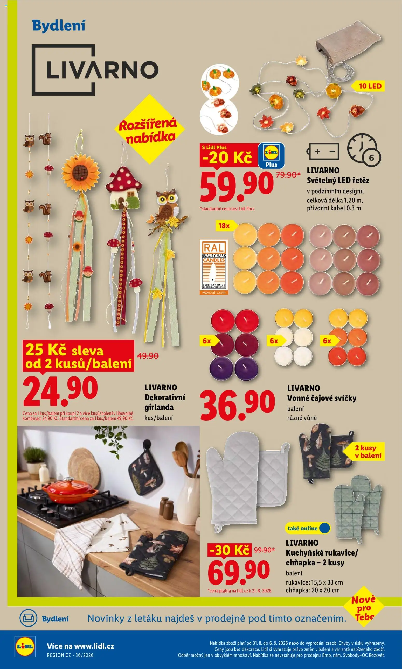 Lidl leták - Spotřební zboží od 31.08.2026 | Strana: 6 | Produkty: Rukavice, Kabel, Girlanda, LED