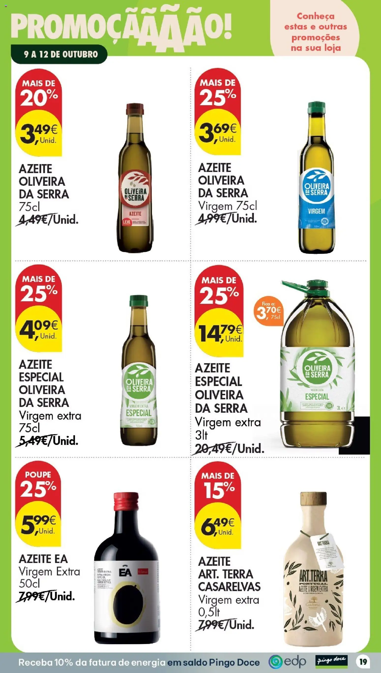 Pingo Doce Folheto Poupe Este Fim de Semana │ válido de 09/10/2026 | Página: 19 | Produtos: Azeite, Azeite virgem extra