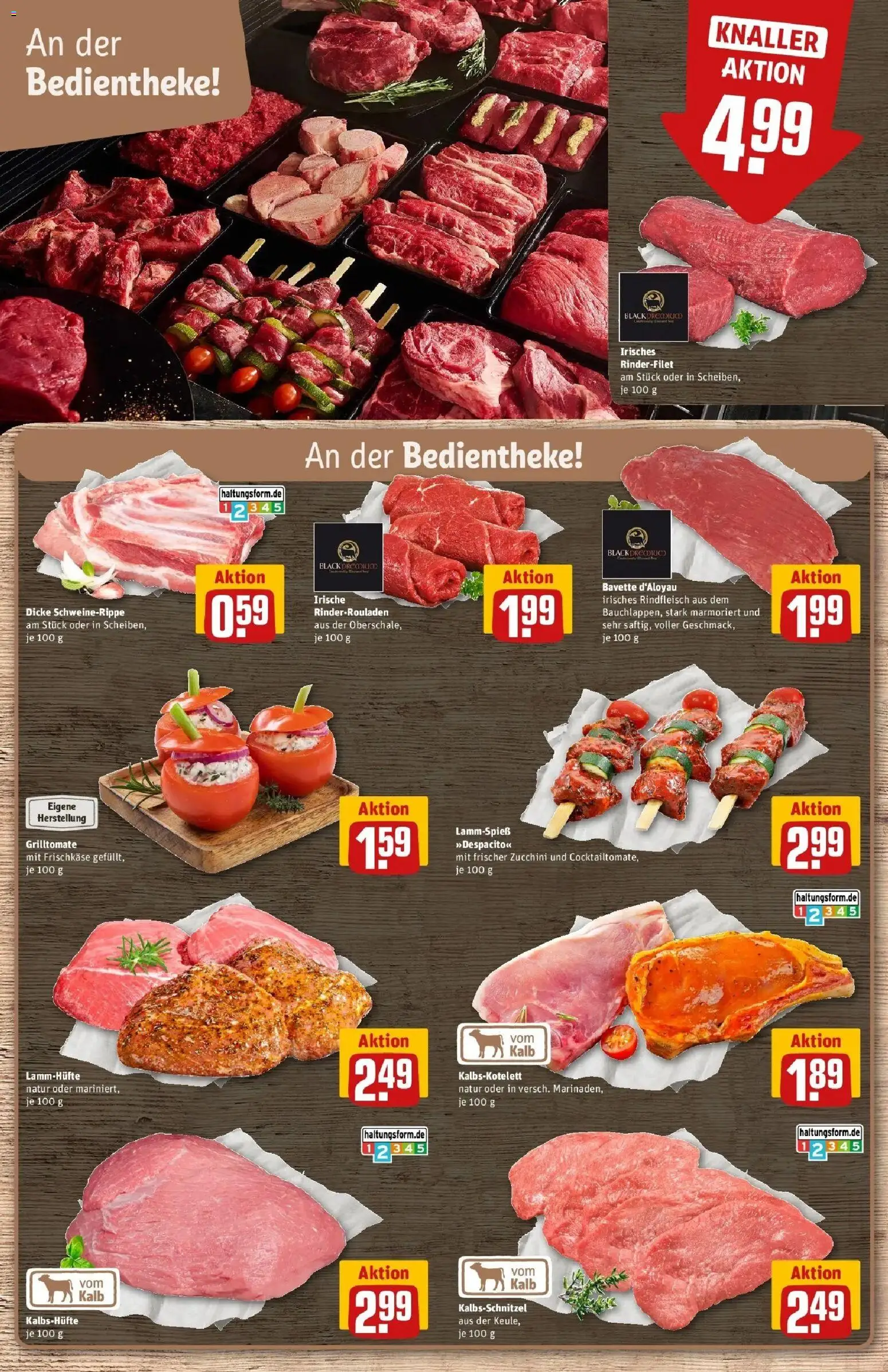 REWE Prospekt ab 03.08.2026 zum Blättern » Angebote | Seite: 8 | Produkte: Rinderrouladen, Rinderfilet, Zucchini, Frischkase