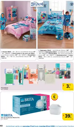 Carrefour Folder week 25 - Voorbeeld van een folder van Carrefour, geldig van 17.06.2026 | Pagina: 40 | Producten: Kussen, Poncho