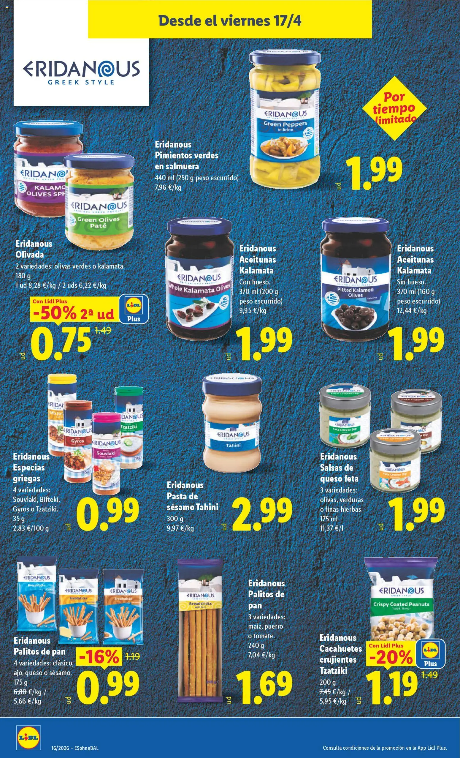 Lidl folleto │ válido desde el 13.04.2026 | Página: 44 | Productos: Queso, Pan, Tahini, Σόδα