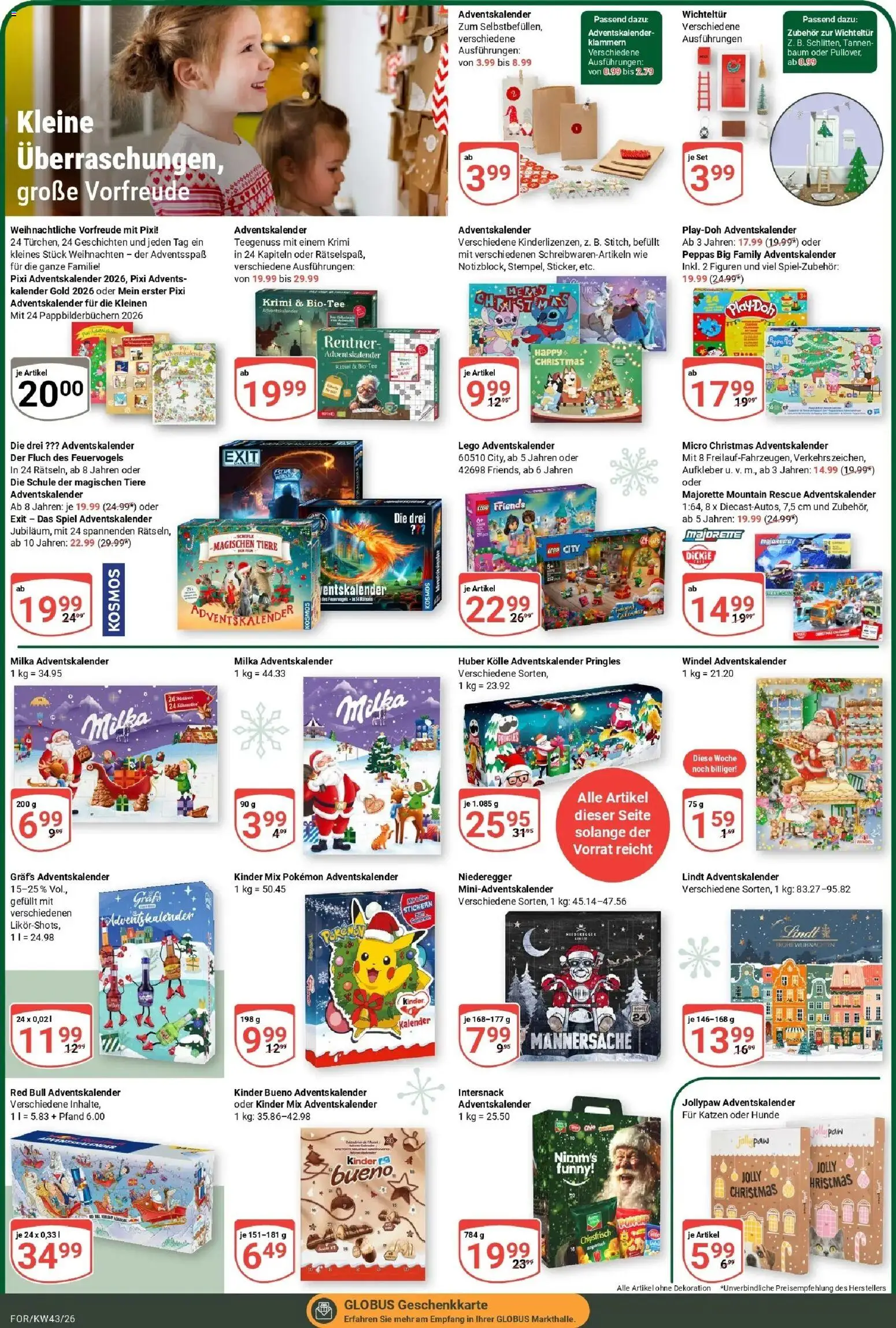 Globus Prospekt Forchheim (ab 19.10.2026) » Angebote online | Seite: 21 | Produkte: Spiel, Kinder bueno, Pringles, Lindt