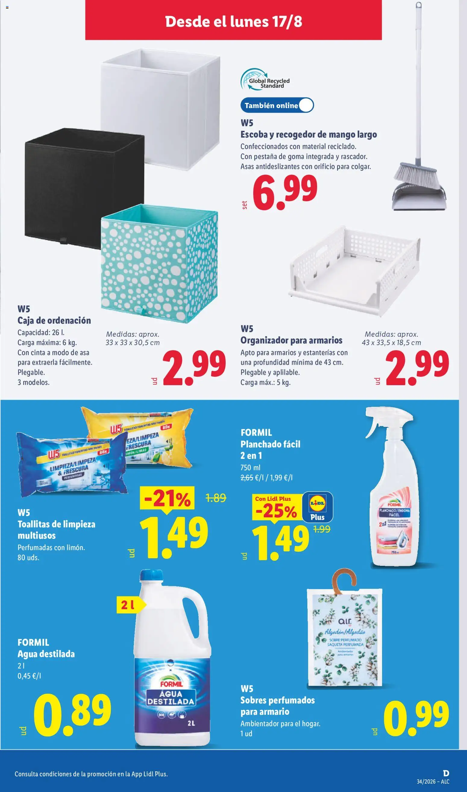 Lidl folleto de bazar │ válido desde el 17/08/2026 | Página: 19 | Productos: Organizador, Mango, Armario, Caja