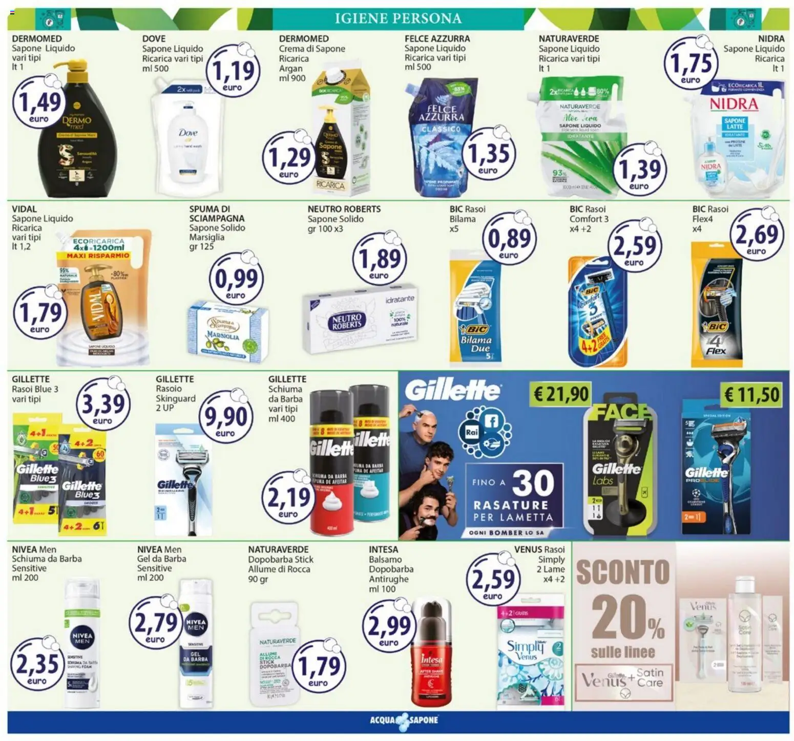 Volantino Acqua e Sapone del 23.02.2026 | Pagina: 11 | Prodotti: Dopobarba, Rasoio, Sapone, Aloe vera