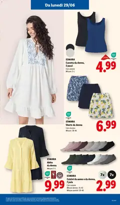 Anteprima del volantino ESMARA Canotta da donna, 2 pezzi, Con cotone Misure: S-L valido a partire dal 25/06/2026 | Pagina: 43 | Prodotti: Canotta, Calzini, Abito