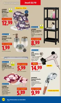 LIDL - Prévisualisation de LIVARNO Étagère en plastique, Env. 38 x 23 x 100 cm, (L x l x h), Charge max. par tablette 5kg, L'unité. valide à partir de 22/10/2026 | Page: 42