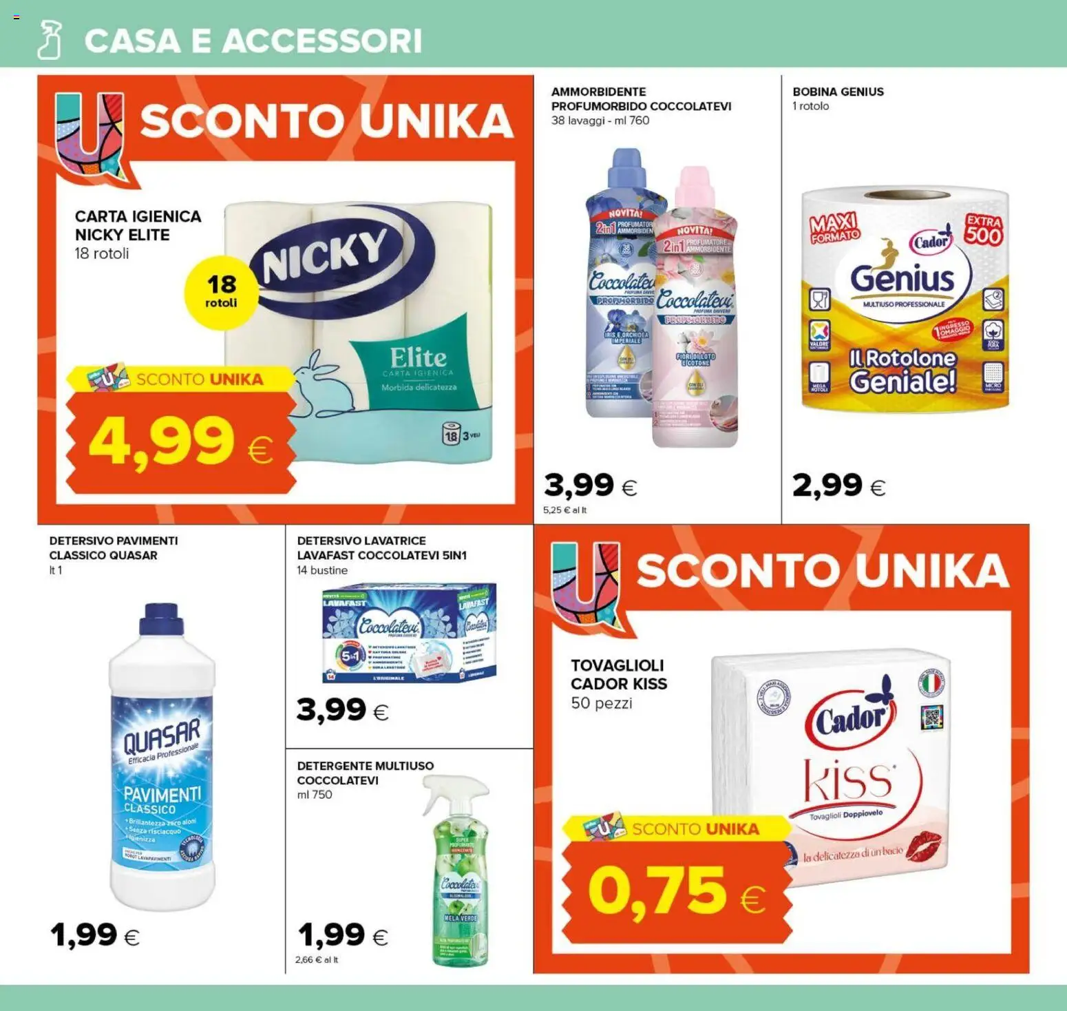 Volantino Oasi del 04/09/2026 | Pagina: 26 | Prodotti: Ammorbidente, Detergente, Fiori, Orchidea