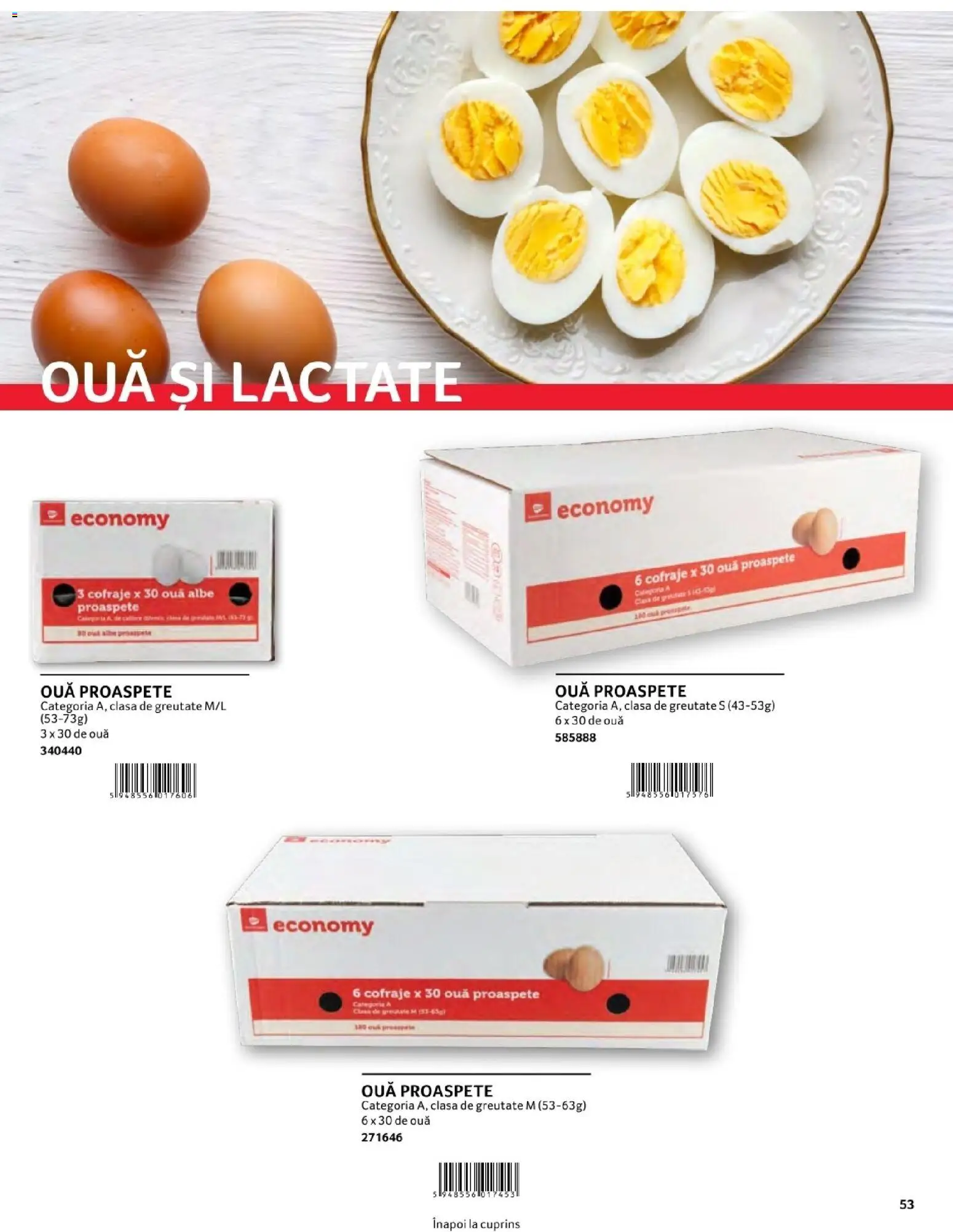 Noul catalog Selgros – valabil de la 01.08.2026 | Pagină: 53 | Produse: Ouă