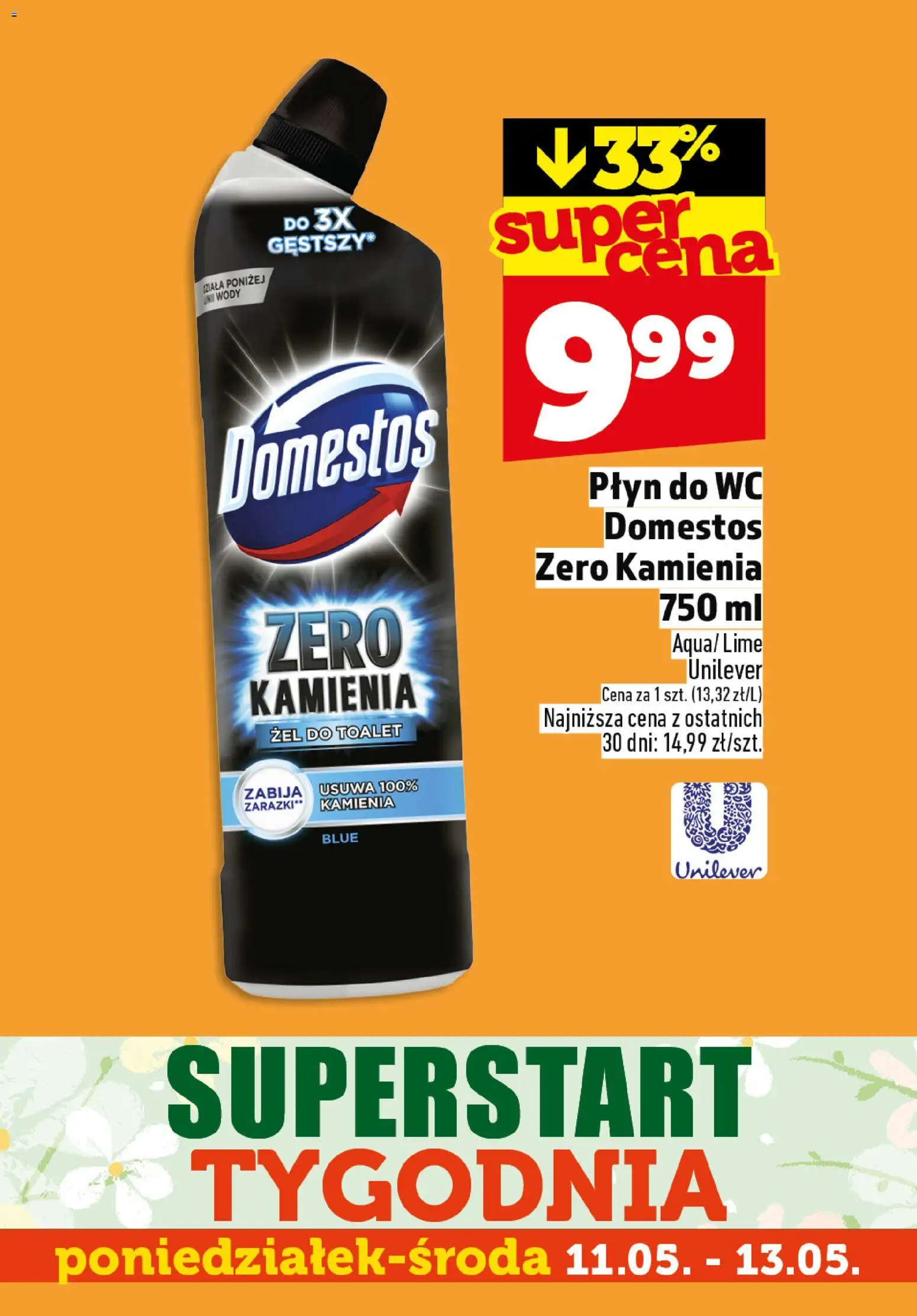Topaz gazetka - Superstart tygodnia od 11.05.2026 | Strona: 7 | Produkty: Domestos, Płyn do WC Domestos
