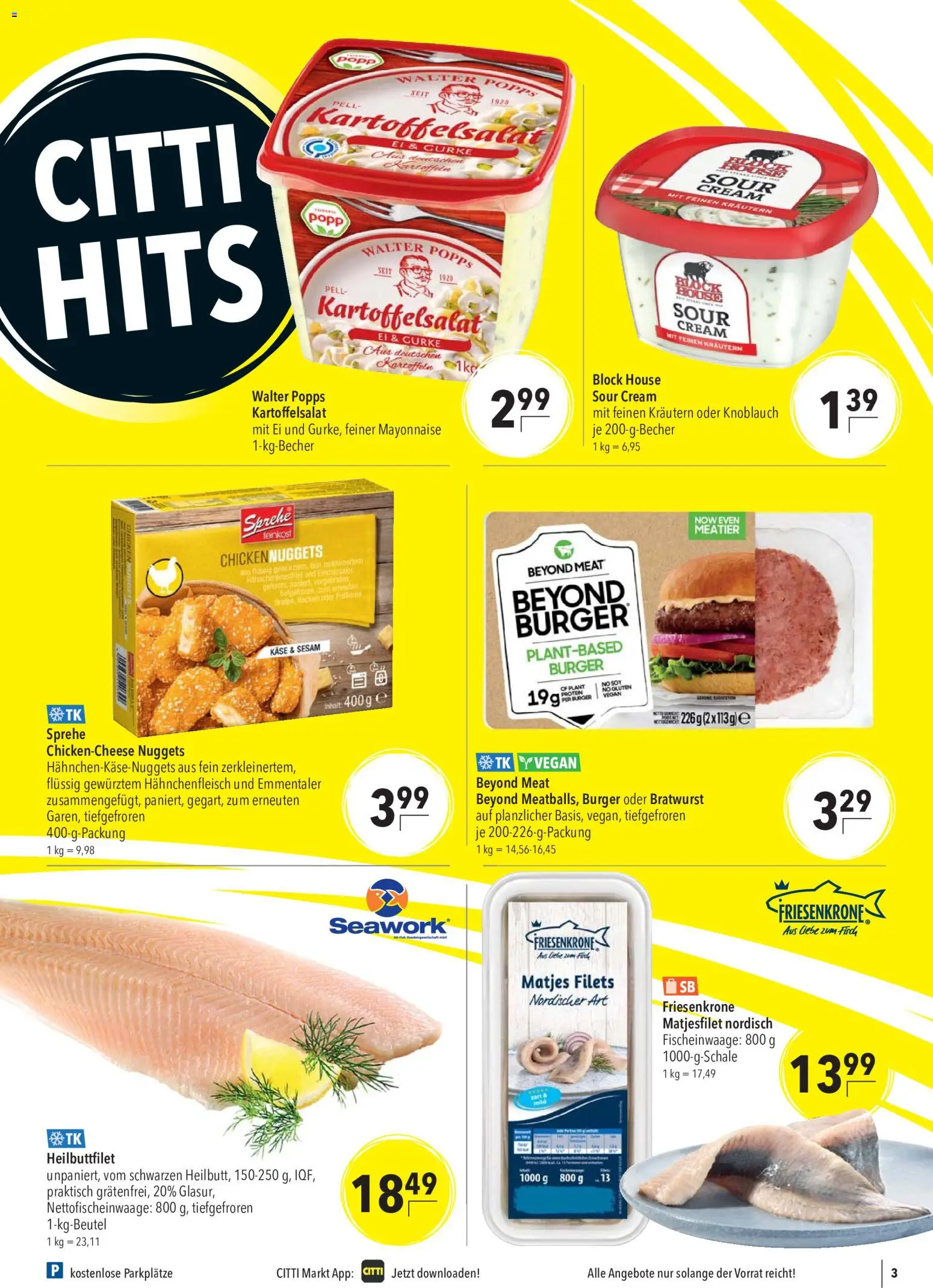 CITTI Markt Prospekt – gültig ab 01.07.2026 | Seite: 3 | Produkte: Bratwurst, Burger, Kartoffeln, Knoblauch