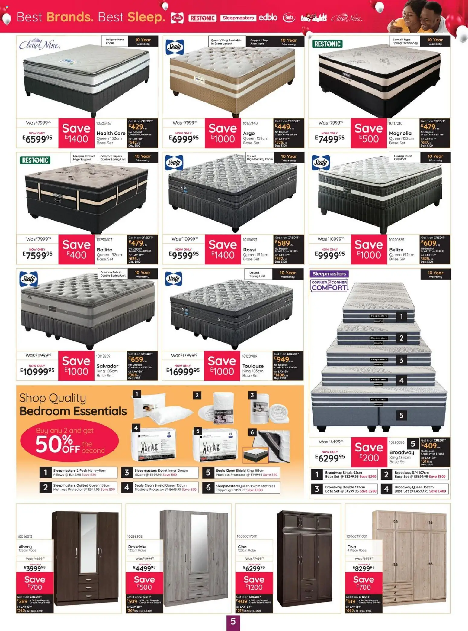 New Bradlows catalogue – valid from 16/07/2026 | Page: 5 | Products: Duvet, Mattress, Foam