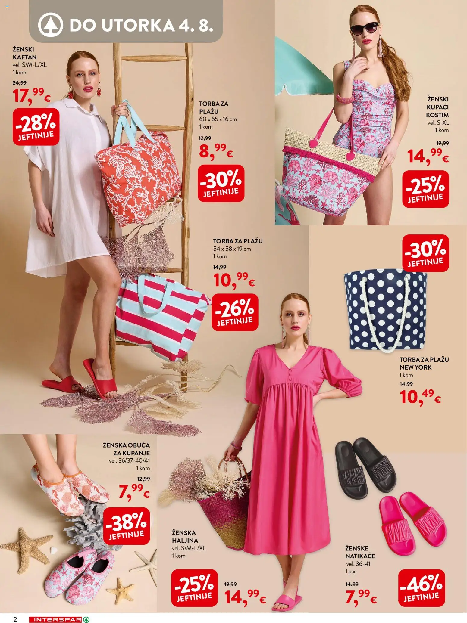 Interspar katalog | vrijedi od 27.05.2026 | Stranica: 2 | Proizvodi: Natikače, Haljina, Torba