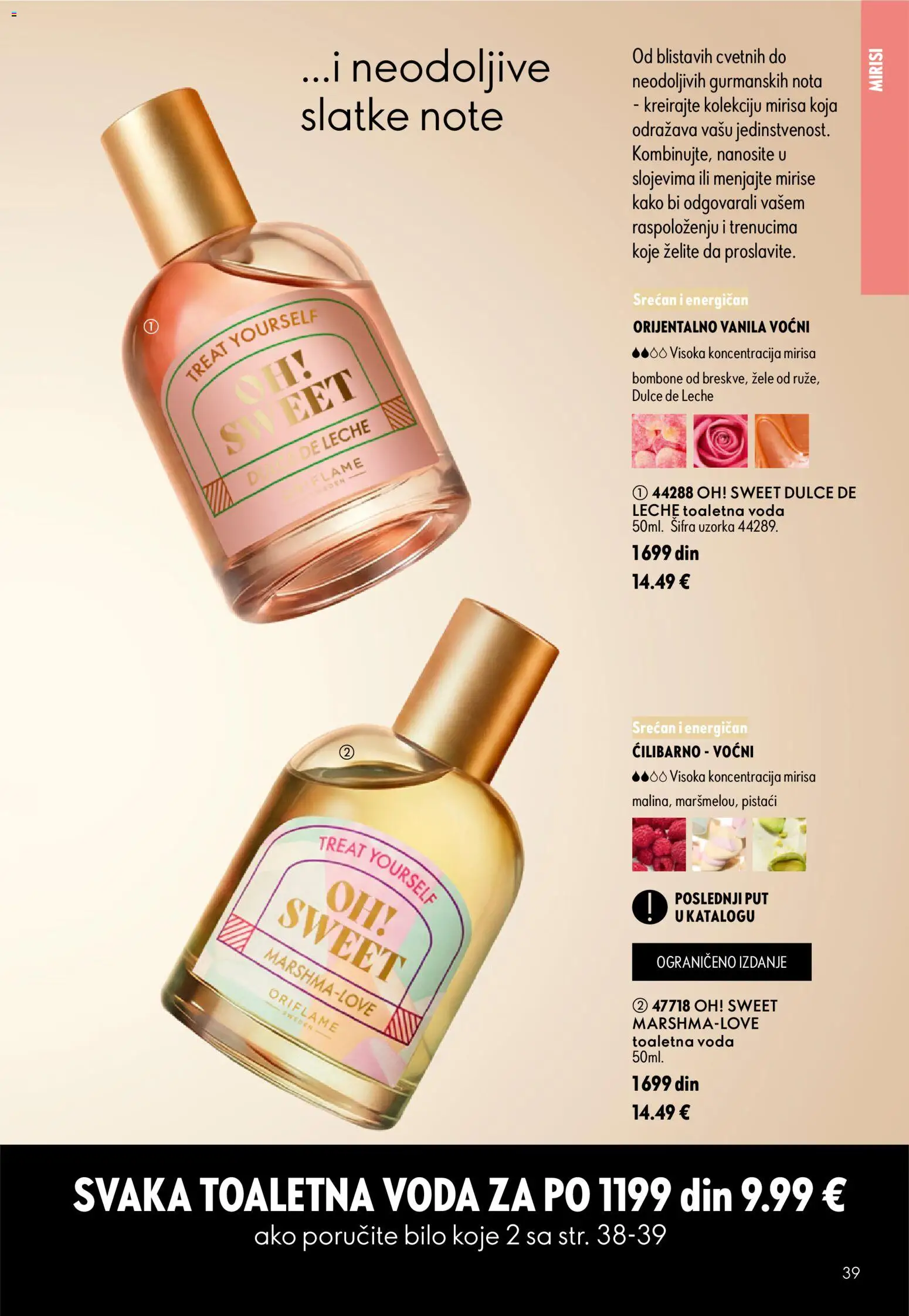 Oriflame katalog - važi od 16.09.2026 | Strana: 39 | Proizvode: Vanila, Toaletna voda, Pistaći, Voda