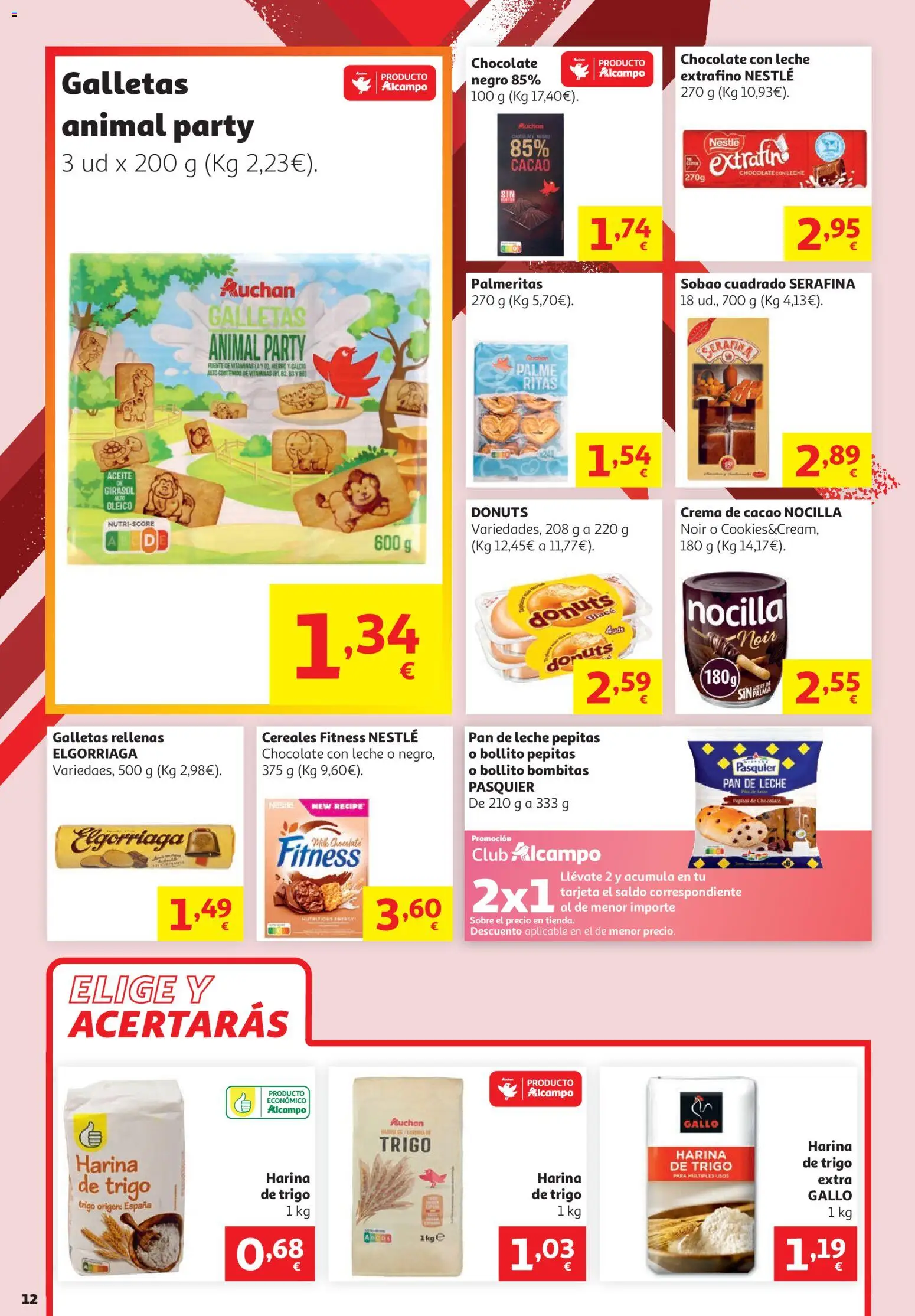 Alcampo - HP Nacional │ válido desde el 16.06.2026 | Página: 12 | Productos: Pan, Cereales, Galletas rellenas, Cereales Fitness
