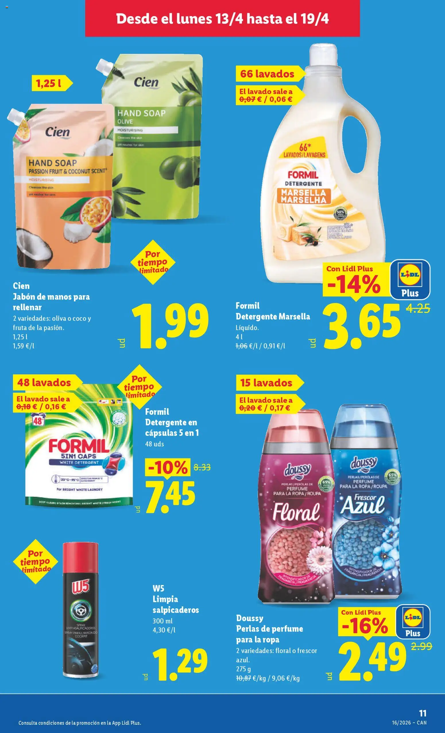 Lidl Canarias │ válido desde el 13.04.2026 | Página: 21 | Productos: Perfume, Jabón, Detergente, Ropa