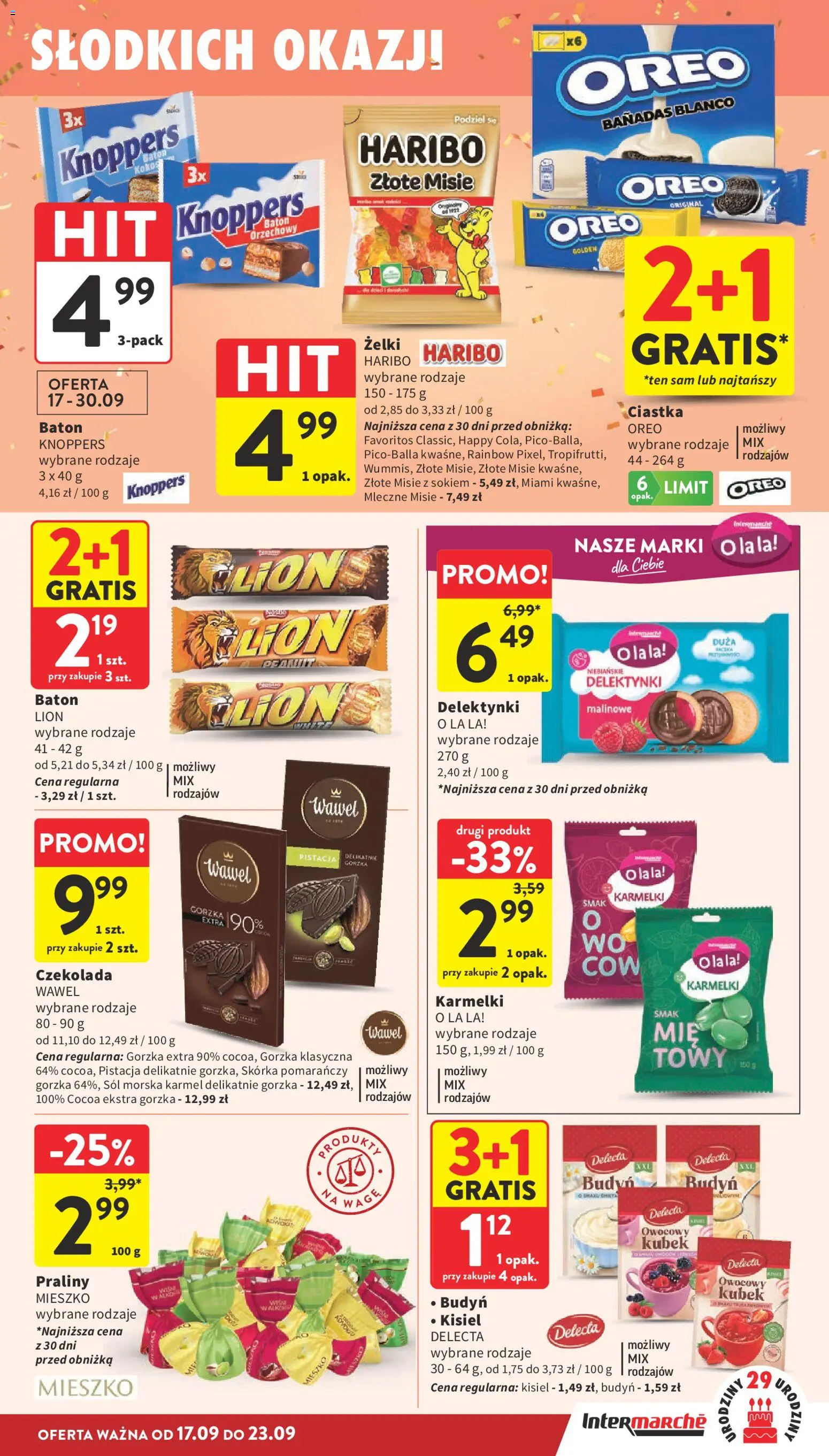 Intermarche gazetka od 17.09.2026 | Strona: 31 | Produkty: Budyń, Kisiel, Baton, Żelki