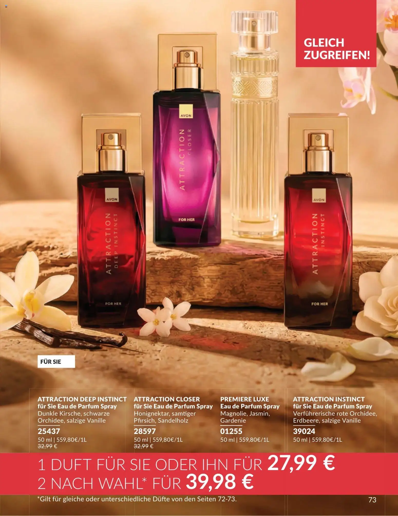 AVON Katalog Juli 2026 – gültig ab 01.07.2026 | Seite: 73 | Produkte: Parfüm, Duft, Eau de Parfum