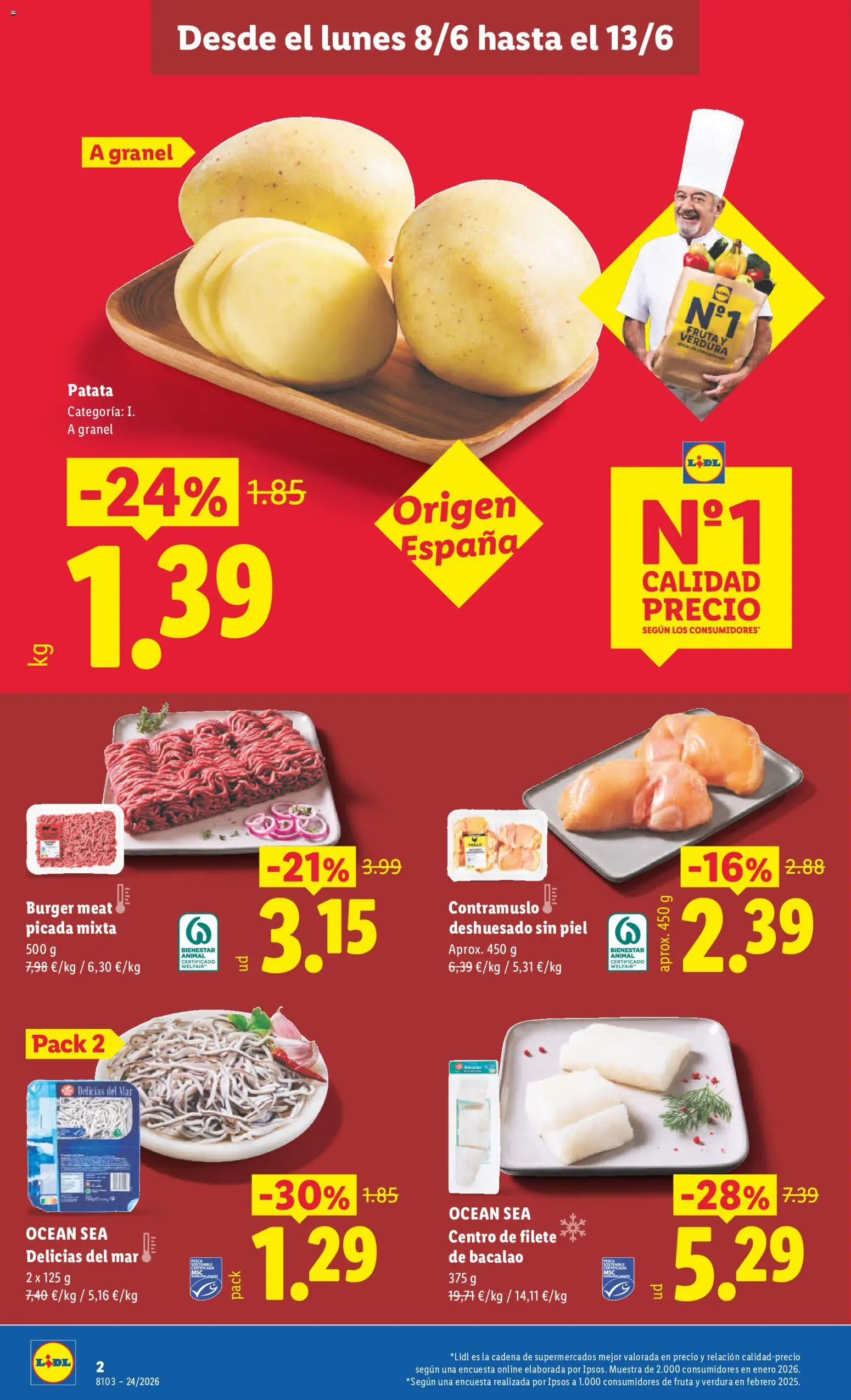 Lidl folleto │ válido desde el 08.06.2026 | Página: 2 | Productos: Filete