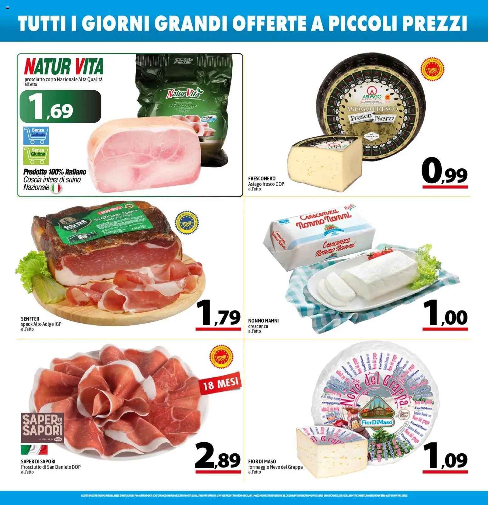 Volantino A&O del 06/08/2026 | Pagina: 4 | Prodotti: Senza glutine, Speck, Prosciutto Cotto, Crescenza