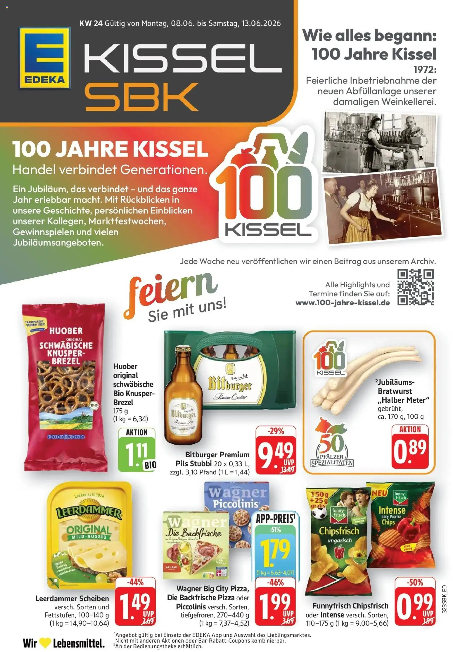 Edeka prospekt Pirmasens – gültig ab 08.06.2026 | Seite: 1 | Produkte: Pils, Leerdammer, Paprika, Salami