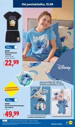 Pogląd oferty "Piżama dziewczęca z bawełny, DISNEY Piżama dziewczęca z bawełny, rozmiary: 134-164, 2 zestawy do wyboru" - ważna od 15.06.2026 | Strona: 29