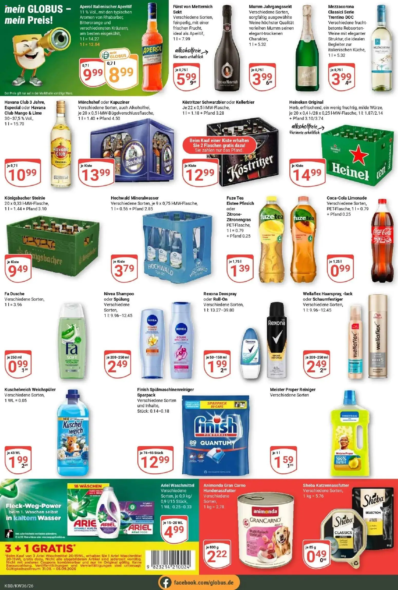 Globus Prospekt Koblenz-Bubenheim (ab 31.08.2026) » Angebote online | Seite: 6 | Produkte: Havana club, Limonade, Shampoo, Heineken