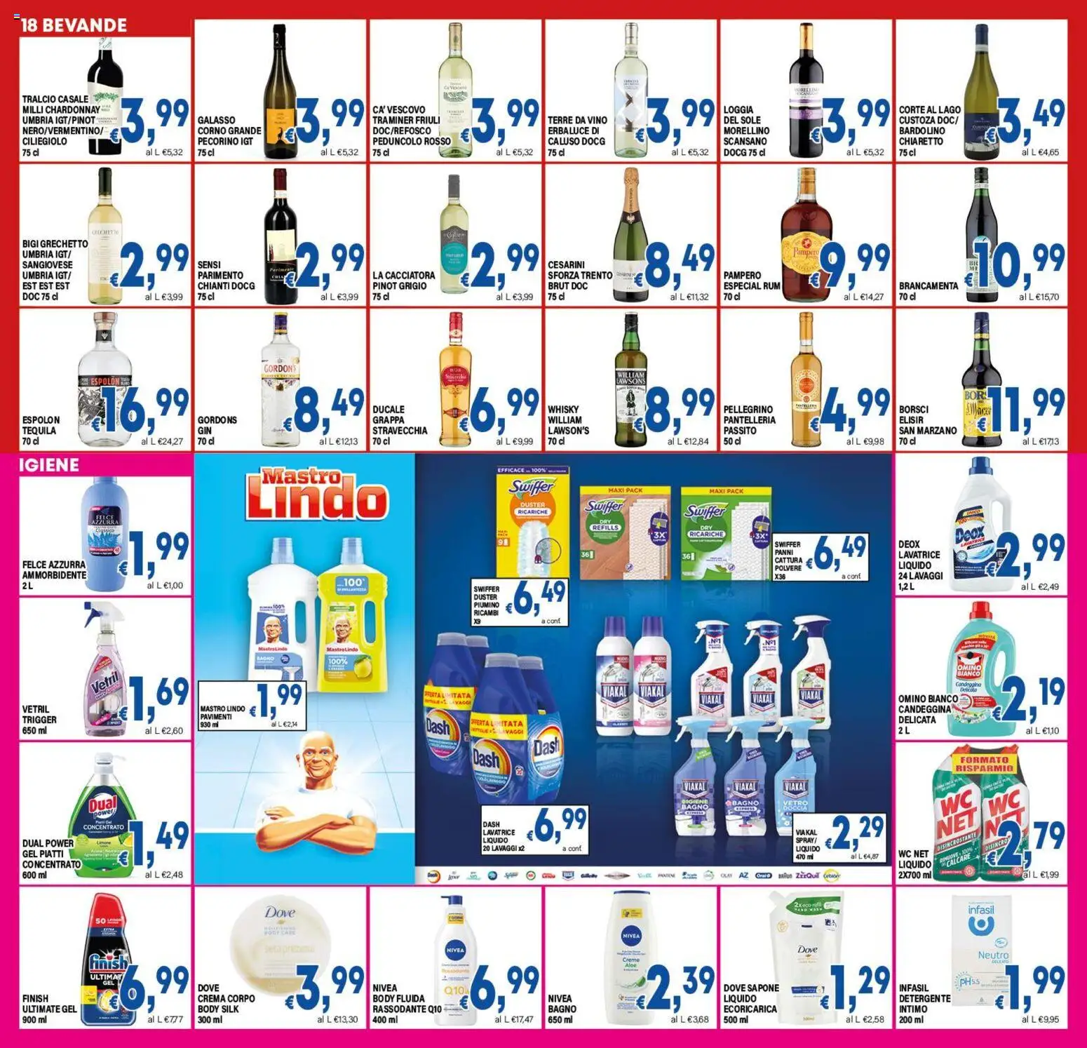 Volantino DEM del 10/07/2026 | Pagina: 18 | Prodotti: Ammorbidente, Tequila, Grappa, WC