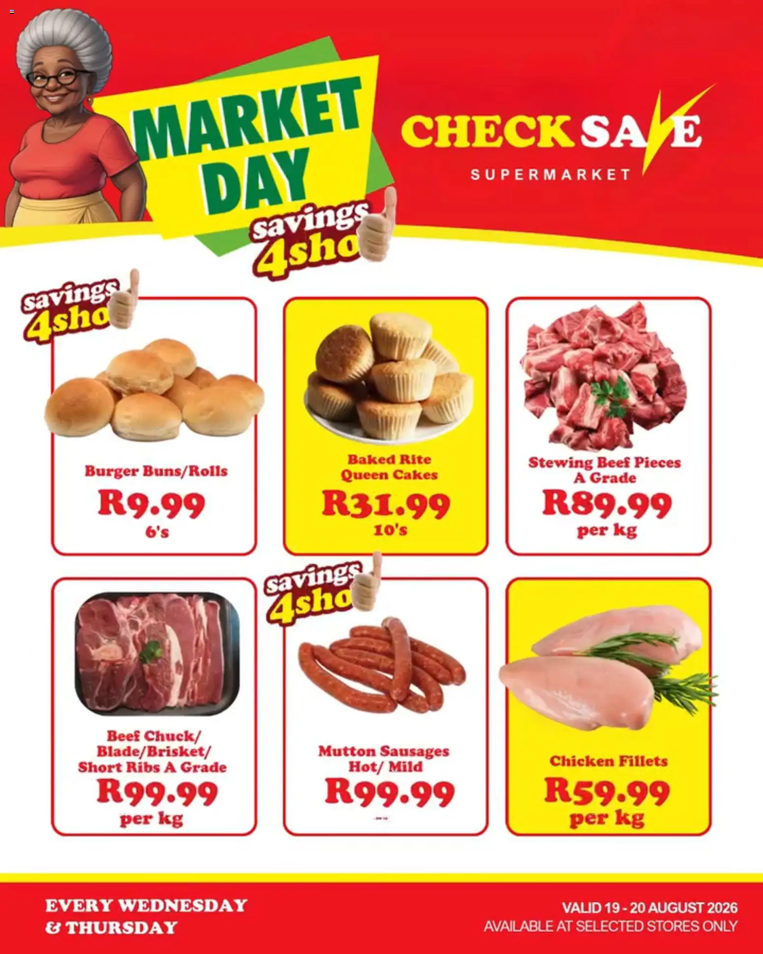 New Check Save catalogue – valid from 19/08/2026 | Page: 2 | Products: Ribs, Chicken, Beef