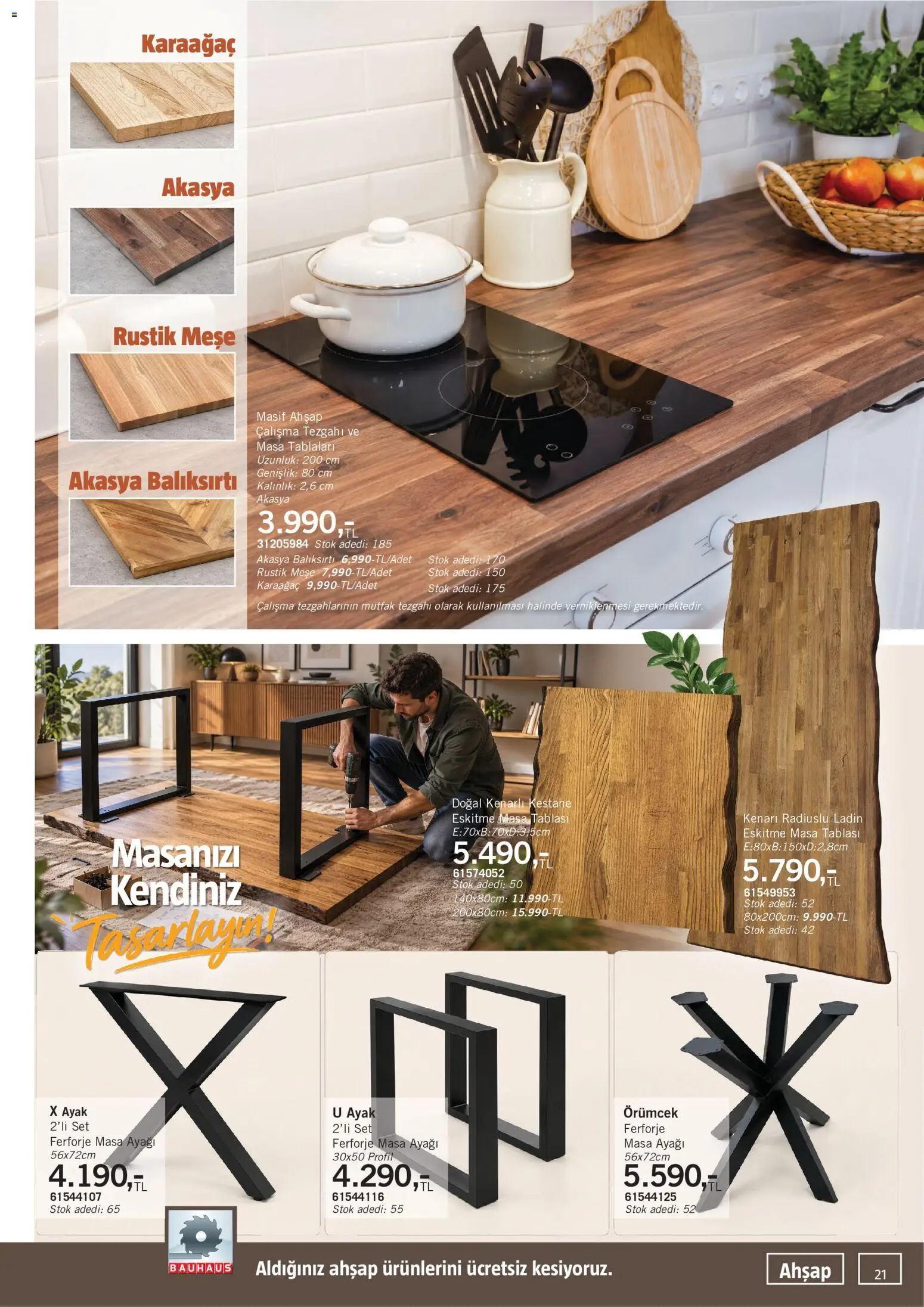 Bauhaus Katalog - 03 Ekim 2026 tarihinden itibaren geçerlidir | Sayfa: 21 | Ürünler: Masa, Kestane