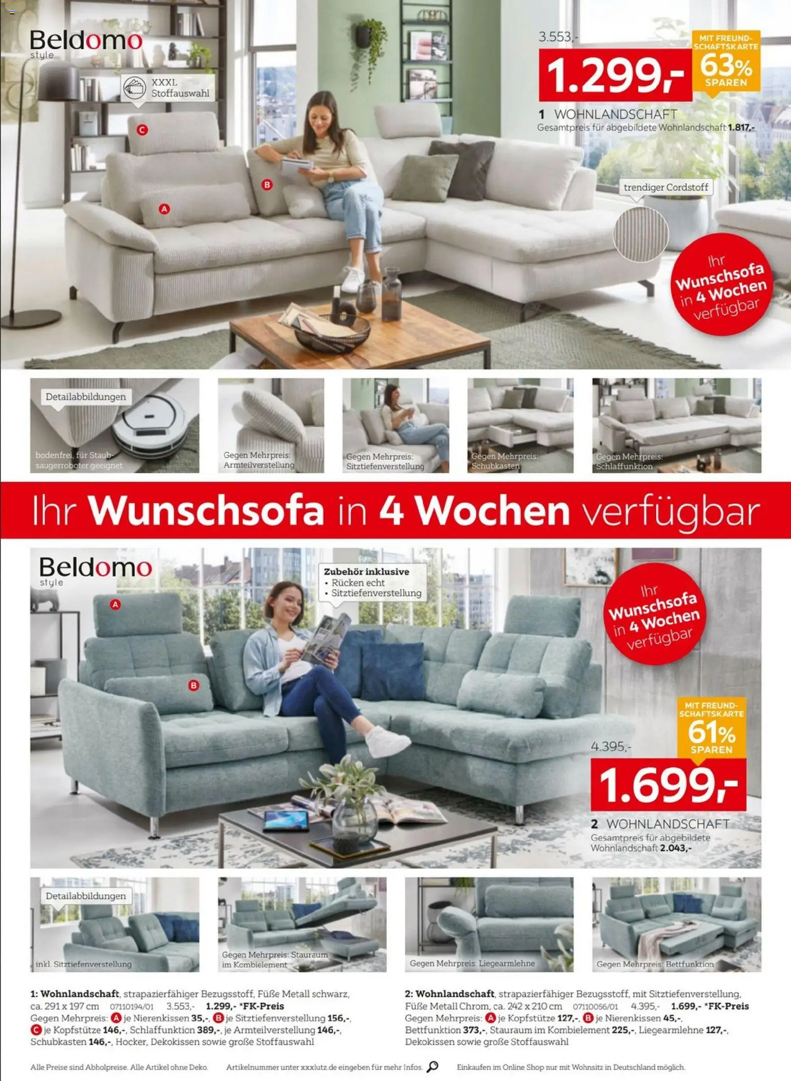 XXXLutz Jubiläum – gültig ab 08.08.2026 | Seite: 4 | Produkte: Wohnlandschaft