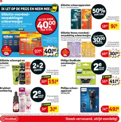 Philips scheerapparaat S3144/00, 1 - Voorbeeld van een folder van Kruidvat, geldig van 23-06-2026 | Pagina: 50 | Producten: Mes, Kan, Gel, Crème