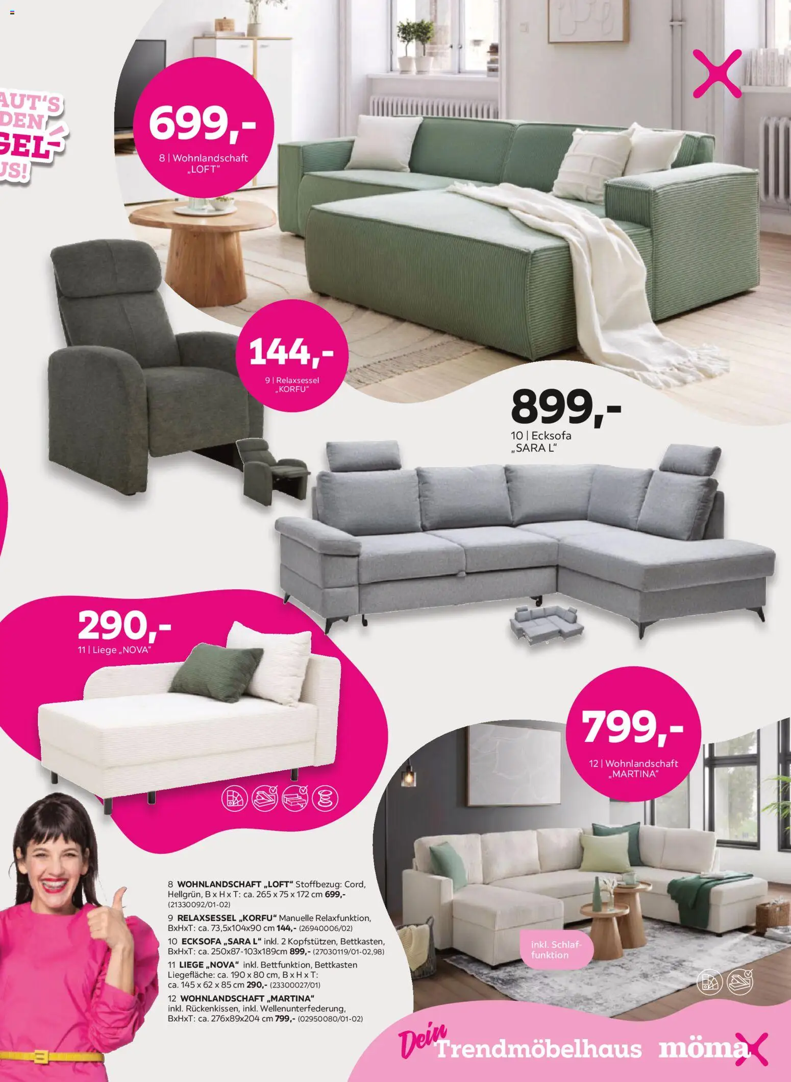 Mömax Prospekt – gültig ab 07.09.2026 | Seite: 5 | Produkte: Wohnlandschaft, Ecksofa, Relaxsessel, Liege