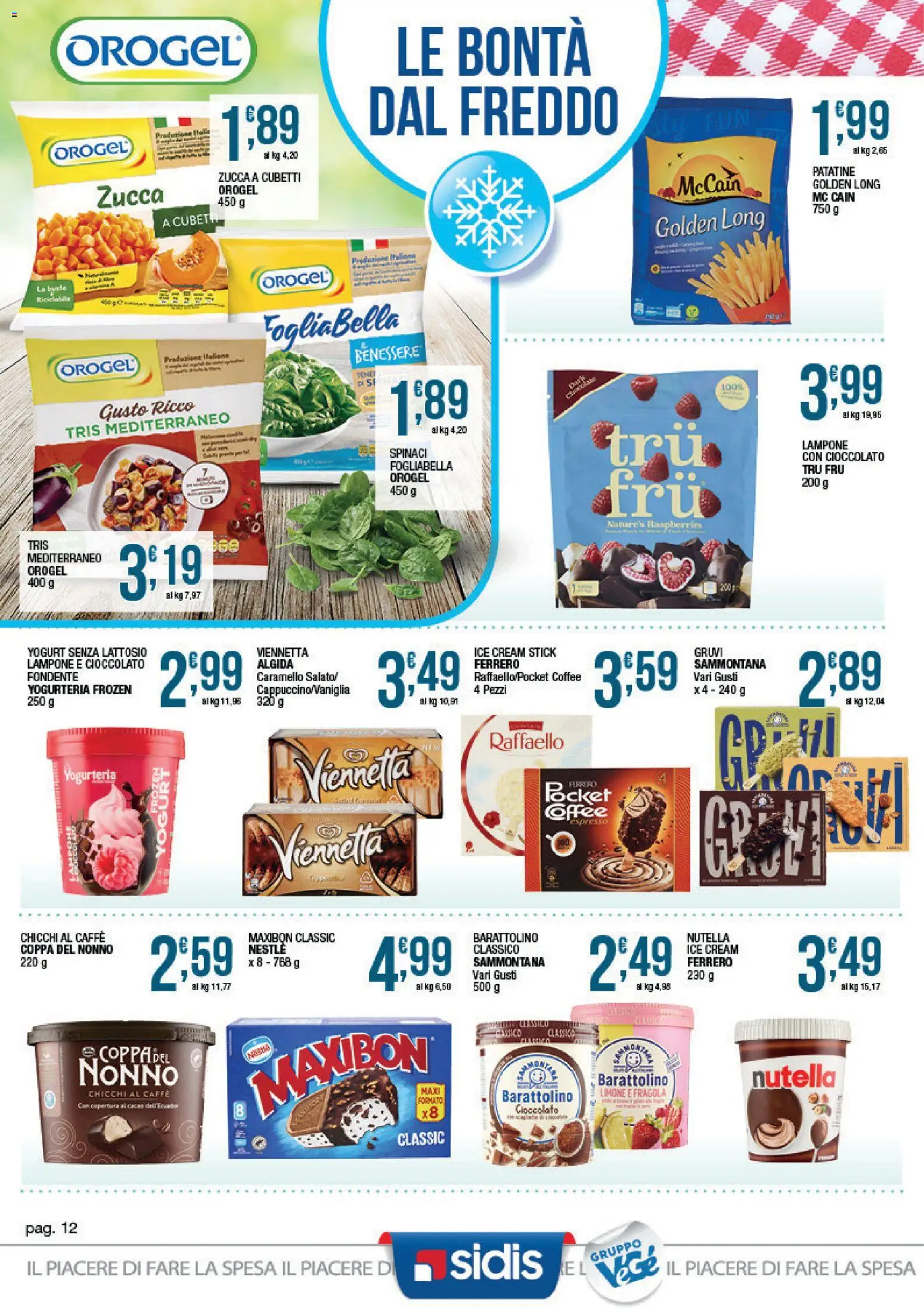 Volantino Sidis del 24/08/2026 | Pagina: 12 | Prodotti: Yogurt, Cioccolato, Raffaello, Senza lattosio
