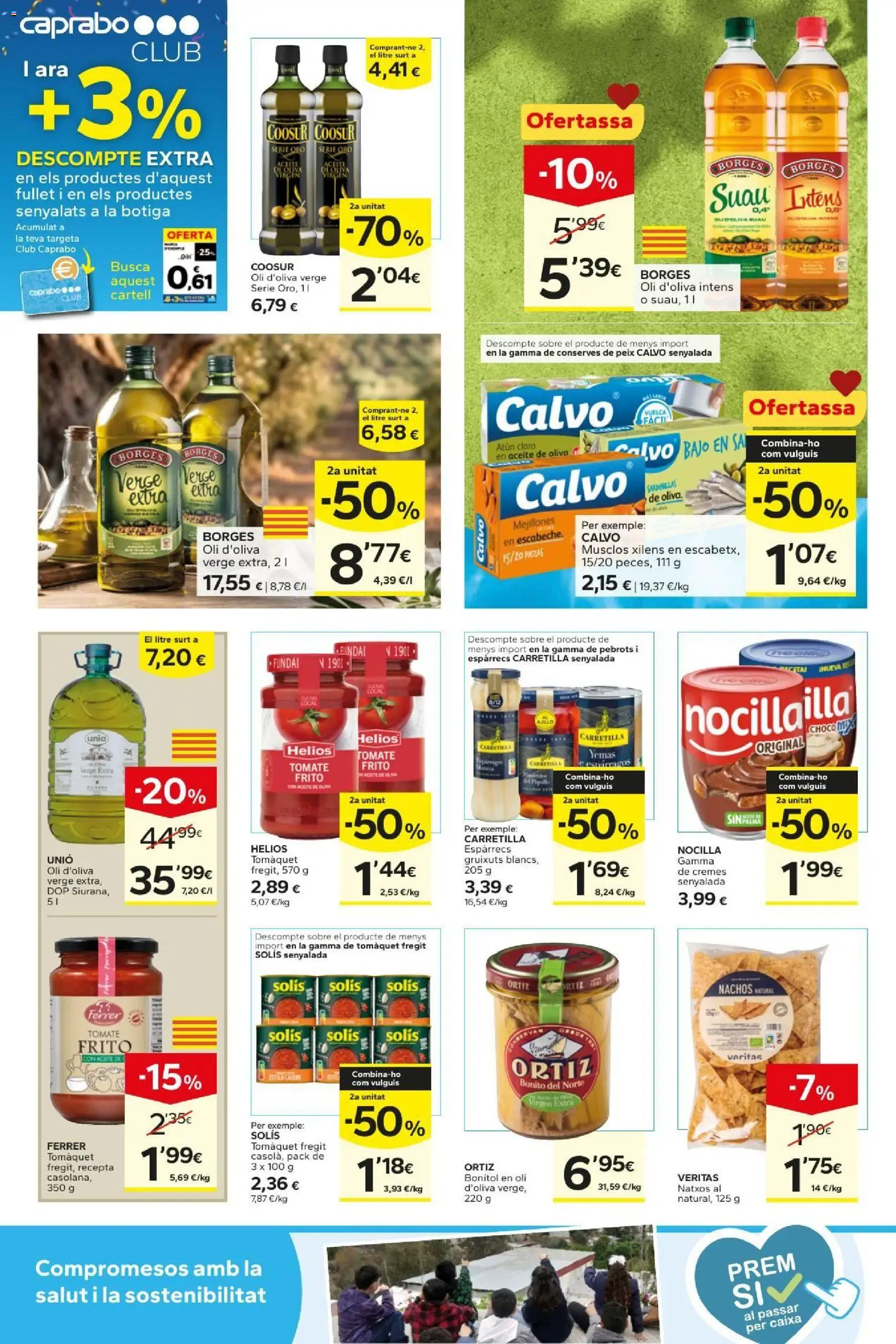 Caprabo folleto │ válido desde el 13/08/2026 | Página: 14 | Productos: Sardinillas, Tomate, Aceite de oliva, Atún claro