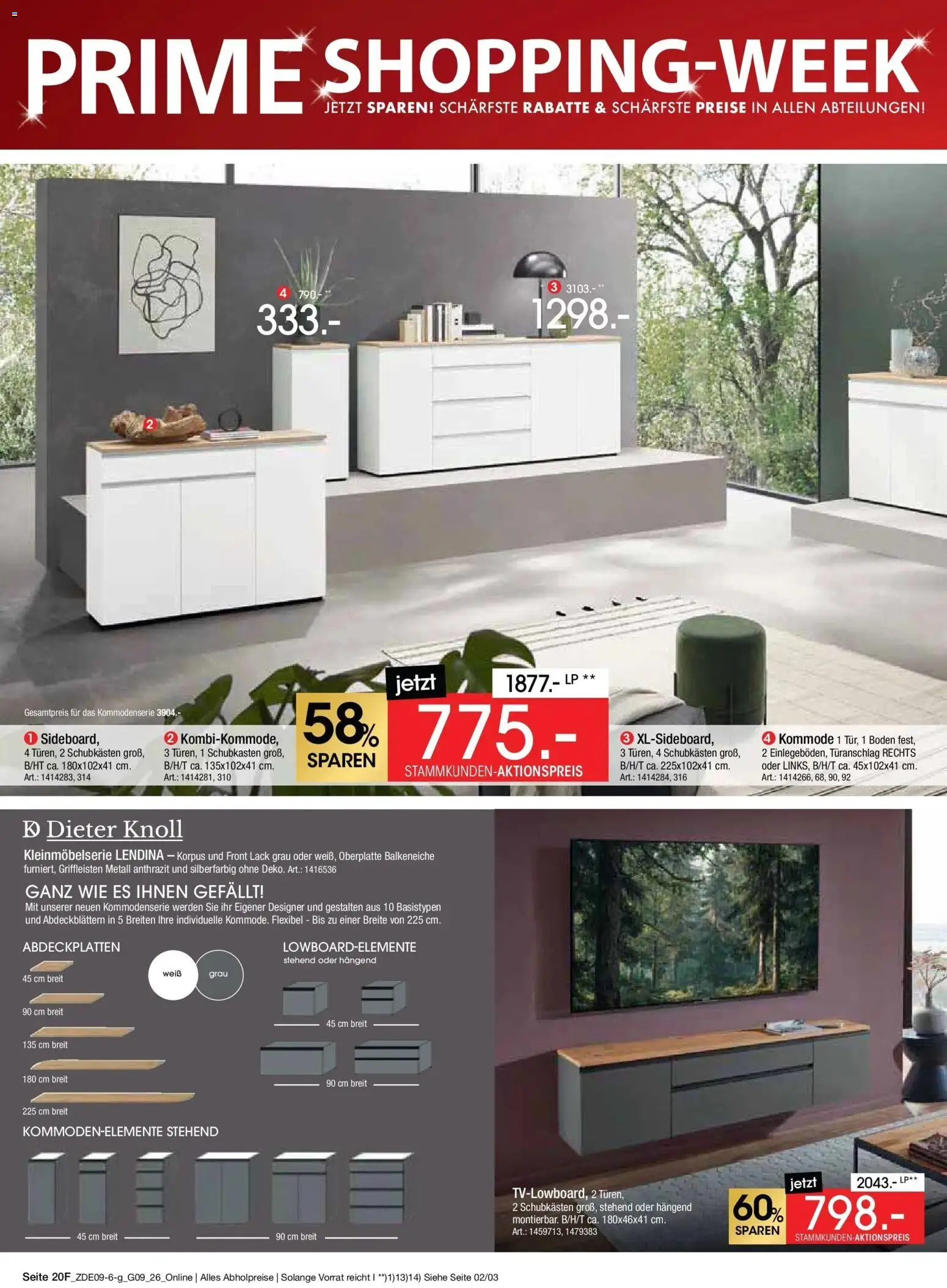 Zurbrüggen Prime Shopping week – gültig ab 12.09.2026 | Seite: 38 | Produkte: Kommode